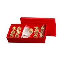 Bothyi - Juego De Copa De Vino Con Caja De Regalo Dispensador De Vino Para El Dormitorio De Gabinetes De Vinos Navideños