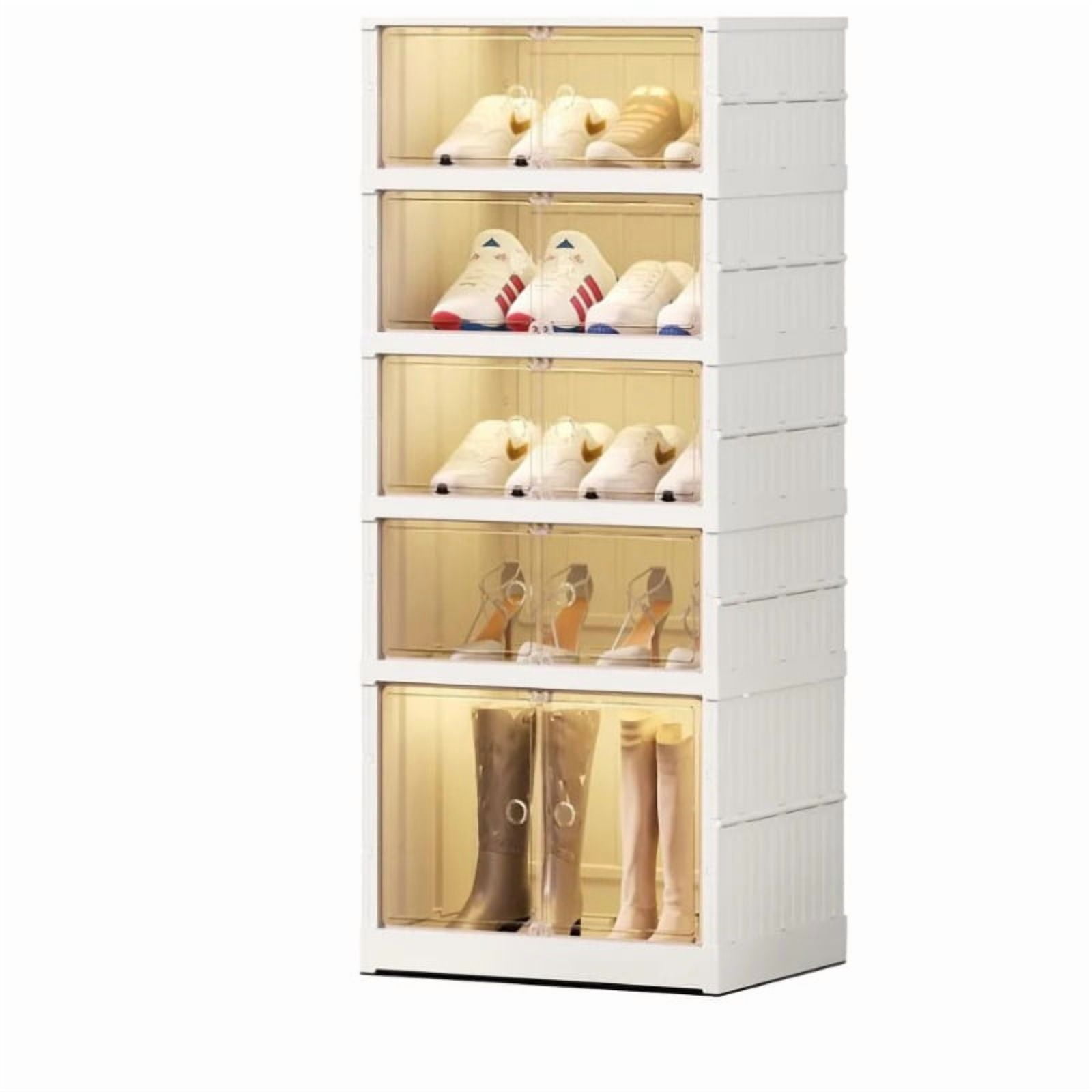 Click Ventas - Organizador De Zapatos Con 2 Puertas 5 Niveles Transparentes
