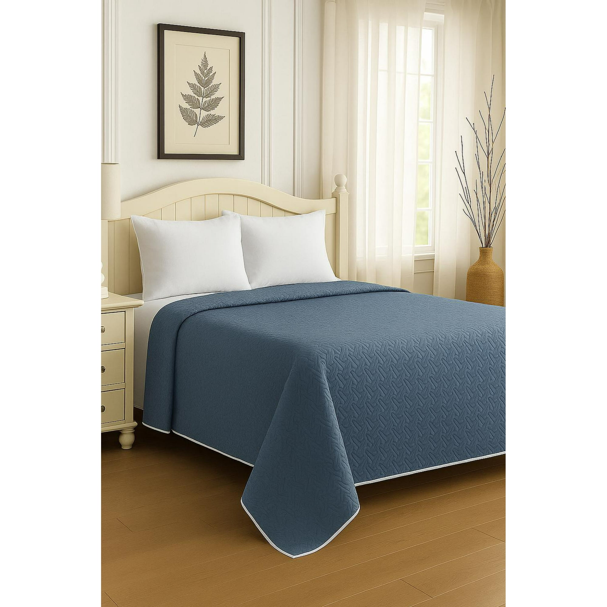 Clems - Cubrecama Quilt Reversible King 280x260cm Azul