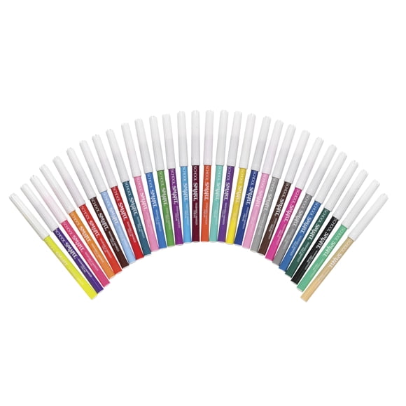 Marker School Smart, lavable, punta fina, varios colores, 30 unidades