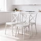 thumbnail image 1 of Pack 4 Sillas Crossback Para Comedor Apilables Polipropileno Blancas, 1 of 8