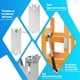 thumbnail image 3 of Placas de uñas de 50 piezas para pernos de madera, protector de cable de 1,5 "x 2,5" con puntas punteadas, placas de seguridad de acero, protección anti uñas para protege plomería y cableado, 3 of 3