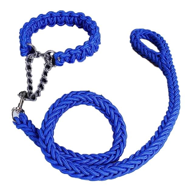 Conjunto de collar y correa para perro, correa de cuerda y collar de adiestramiento para perros pequeños, medianos y grandes.