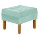 thumbnail image 3 of Set Pouf Wood 1c Felpa 04 Verde Agua, 3 of 5