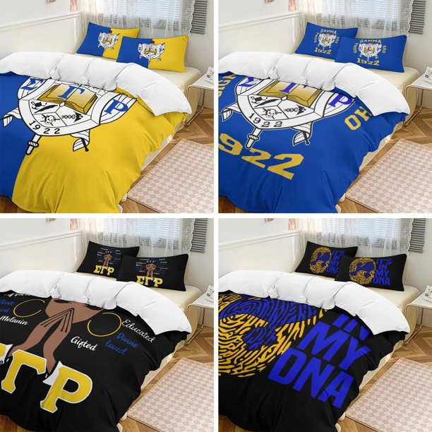 Sigma Gamma Rho SGR Bedding Set,Duvet Cover Comforter Bed Set Quilt Cover Pillowcase, Boys Girls Adults Bed Sheets