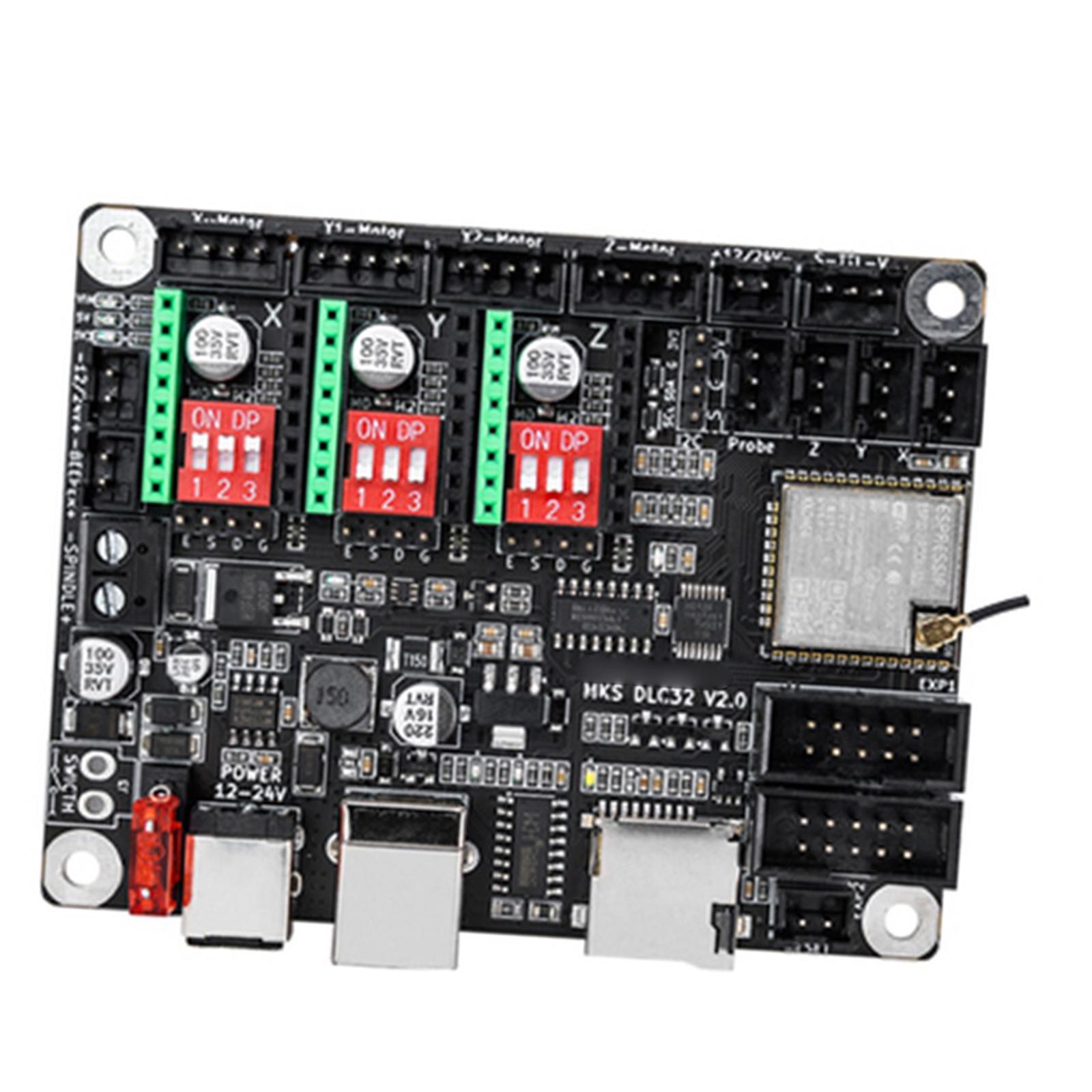 Magideal - Durable Mks Dlc32 V2.1 Placa Base Reemplazo Pro Conexión Usb Placa Base Controlador Fuera De Línea Para Accesorios De Impresora 3D Máquina De Grabado , Placa Base Tarjeta Madre