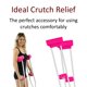 thumbnail image 2 of Fundas para muletas y empuñaduras Crutcheze Premium, color rosa intenso, 2 of 7
