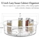thumbnail image 2 of Organizador de gabinete Lazy Susan con divisores, plato giratorio redondo de plástico transparente de 12 pulgadas, contenedor de almacenamiento giratorio para cocina, despensa, baño, refrigerador, enc, 2 of 6