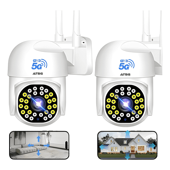 Atsg® 2x5g Cámaras de Seguridad con Ir y Resistente al Agua