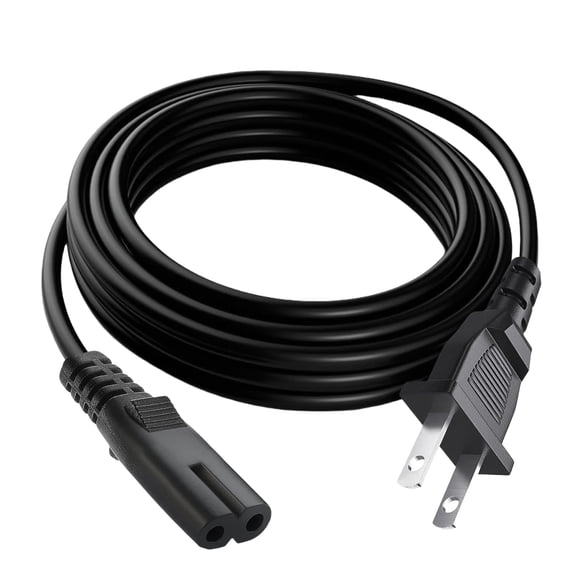 Cable de alimentación Qnanw 3 m 2 clavijas 125 V negro para televisor