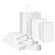 thumbnail image 1 of Bolsas De Regalo De Papel Kraft Blanco Con Asas Paquete De 90, 1 of 7