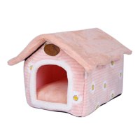 Magideal - Cueva Cálida Y Plegable Para Mascotas, Caseta Para Perros Y Gatos Para Exteriores, Cueva Para Animales, Cama Para Gatos En Interiores, Nido Para Gatos, Gatitos, Perros, Accesorios De Rosa L