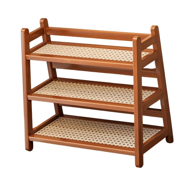 Soporte para jarabe de café, organizador de estación de café, almacenamiento de condimentos, estante de mostrador de cocina de 3 niveles, soporte para Marrón