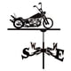 thumbnail image 4 of Adorno De Jardín De Veleta De Motocicleta De Metal Inoxidable Negro, 4 of 5