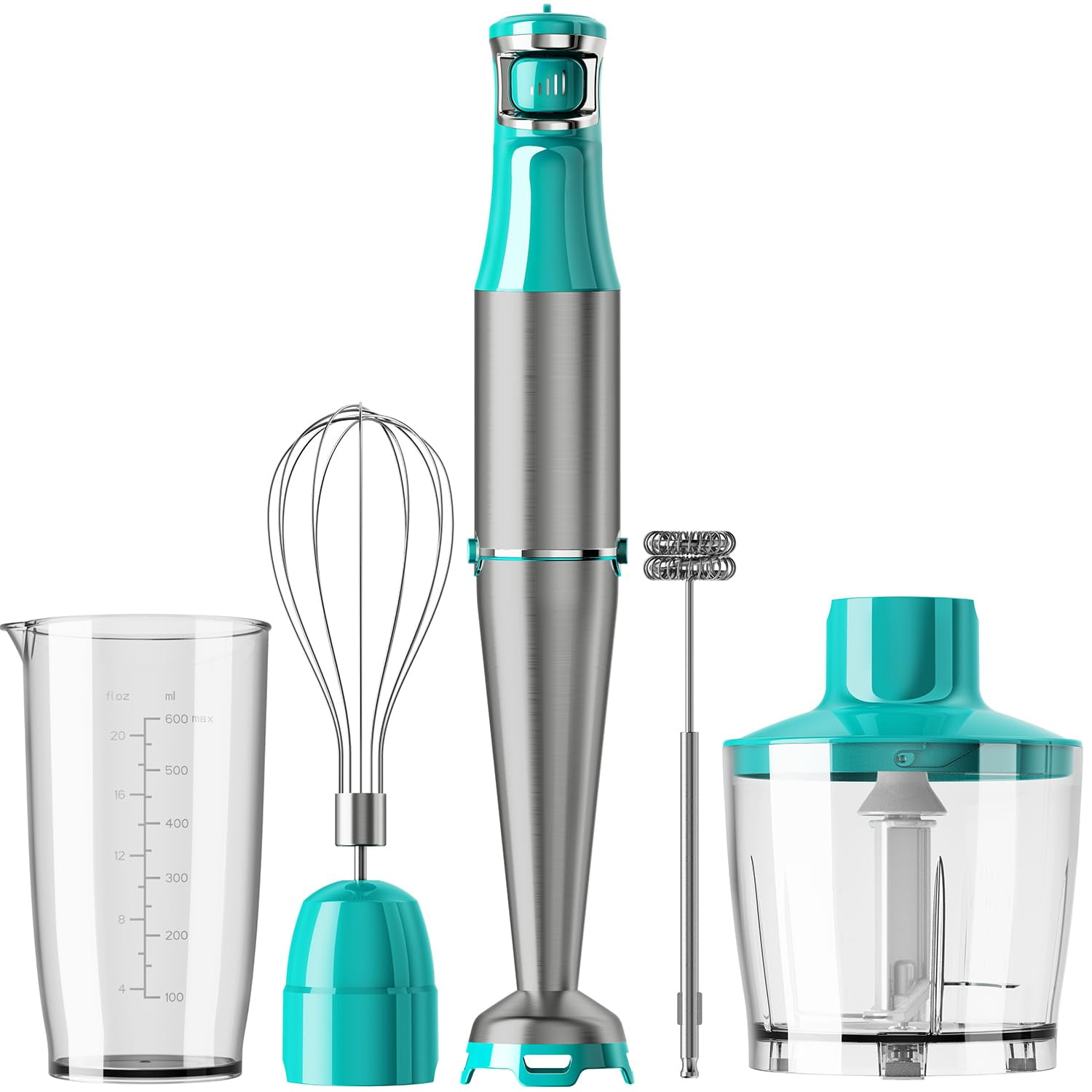 Licuadora De Inmersión Turelar Handheld 1100 W Con Picadora, Batidor Cian