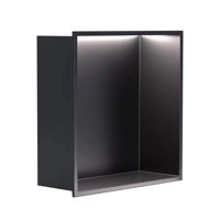 Bothyi - Nicho Insertado En La Pared Para Almacenamiento De Baño, Nicho De Ducha, Estante Para Jabón Y Champú, Color Negro