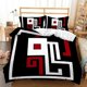 thumbnail image 1 of English Letter Printing Beige Quilt Duvet Cover Set Bedroom Decor 3-Piece Bedding Set, 1 of 5