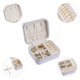 thumbnail image 3 of Caja de accesorios de viaje REGALWOVEN para mujeres, pequeño organizador portátil de accesorios de cuero PU, almacenamiento púrpura, 3 of 7