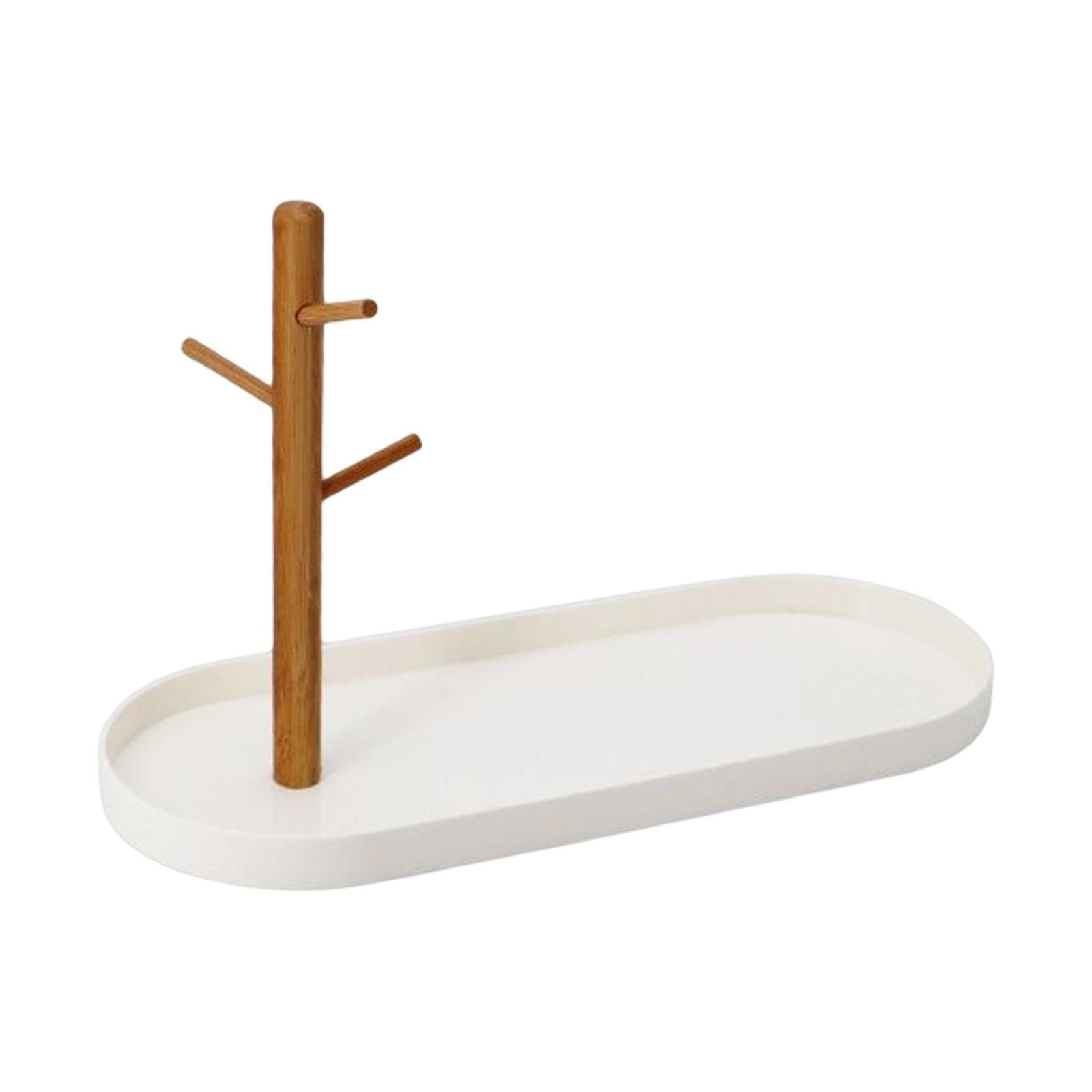 Bothyi - Bandeja De Almacenamiento De Llaves Bandeja De Llaves Soporte De Anillos Para Arete Pulsera Blanco