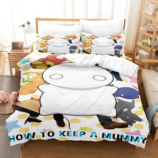 ing Anime How to Keep a Mummy Bedding Set Boys Girls Twin Size Duvet Cover Pillowcase Bed Kids Adult Home Textiles Bed Sheets