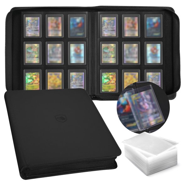 Carpeta para Top Loader Pemocyny con capacidad para 288 tarjetas de 3 x 4"