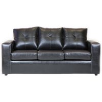 Muebles América - Sofá Emilia 3 Cuerpos Pu Negro