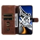 thumbnail image 4 of Funda Billetera para Xiaomi Poco X4 Pro 5G con Porta Tarjetas y Soporte Ajustable Marrón, 4 of 6