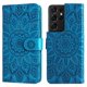 thumbnail image 3 of Funda tipo cartera FOXDOCK para Samsung Galaxy S21 Ultra , diseño girasol en relieve, cuero PU, cierre magnético, soporte y tarjetero, 3 of 5