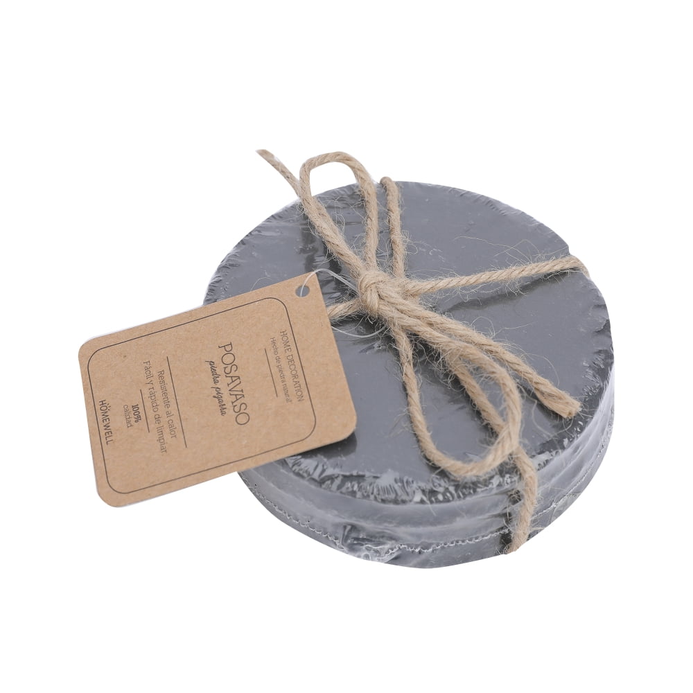 Homewell - Set Posavasos Piedra Pizarra Cuadrado (4u)
