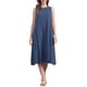 thumbnail image 2 of INSPIRE CHIC Vestidos de Lino para Mujer Regreso a Clases Cuello Redondo Ajuste Suelto Vestido Sin Mangas Casual con Bolsillos S Azul Marino, 2 of 6