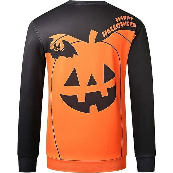 Sudadera Manga larga para Hombre con Estampado de Calabazas SSLR (Talla L)