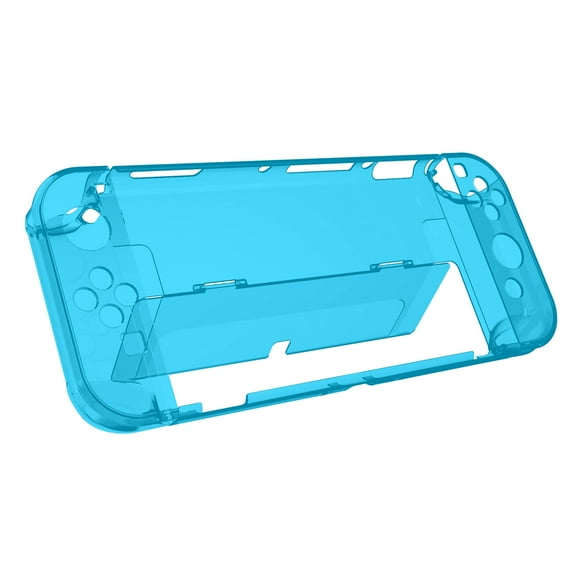 Funda AARONMEI Crystal Clear Compatible Nintendo Switch OLED Azul Transparente