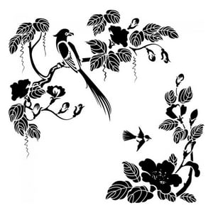 Rienda Libre Graphics - Decomural Tropical Birds Floral Trees Ws-18804