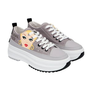 Zapatilla Niña Barbie Lona Con Plataforma