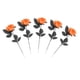 thumbnail image 1 of Rosas De Poliéster Centros De Mesa De Halloween Decoración De Fiesta Naranja, 1 of 5