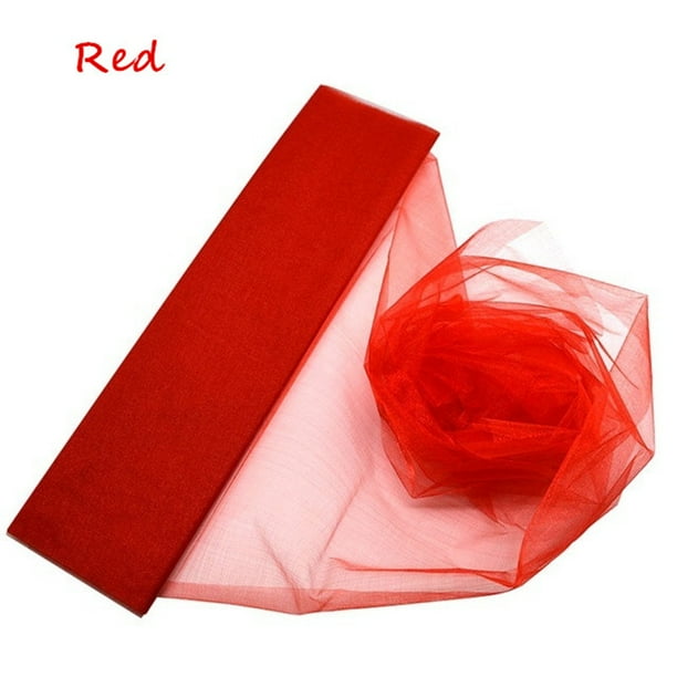 1 Roll, Pure Crystal Transparent Tulle Wedding Dress Tulle Transparent Yarn Tulle Element Flower Door Party Decoration Flower Cloth Roll