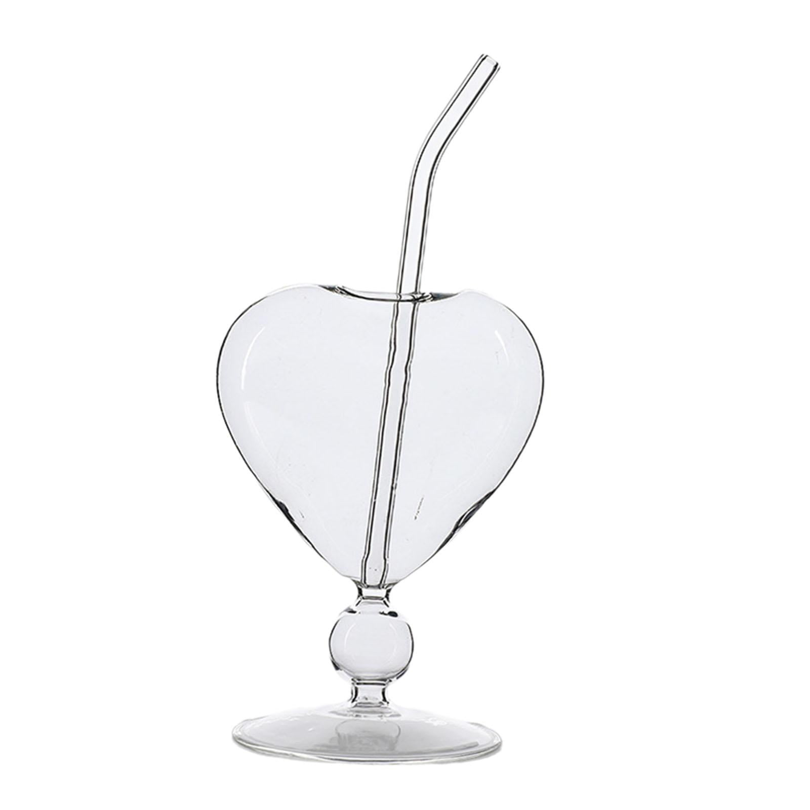 Uucntr - Copa De Cóctel De 300ml, Copa De Vino Transparente Creativa Con Forma De Corazón 3d Para Vacaciones En Club Ktv