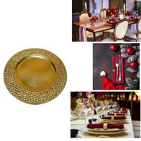 Genérico - Set 3 Plato Decorativo Plastic Martillado Comedor Cocina Lau