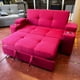 thumbnail image 2 of Sofá Cama Lino Burdeo Elite 2 Plazas con Puffs y Respaldo Reclinable, 2 of 4