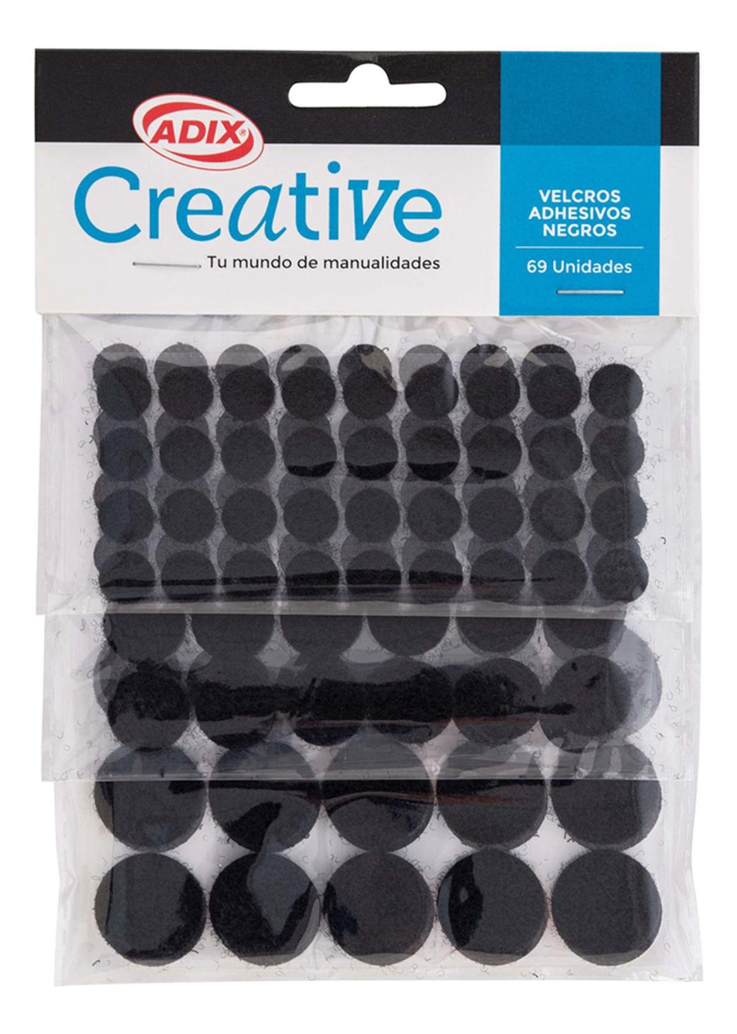 Velcro Circular Adhesivo Negro 69 Unid. Creative