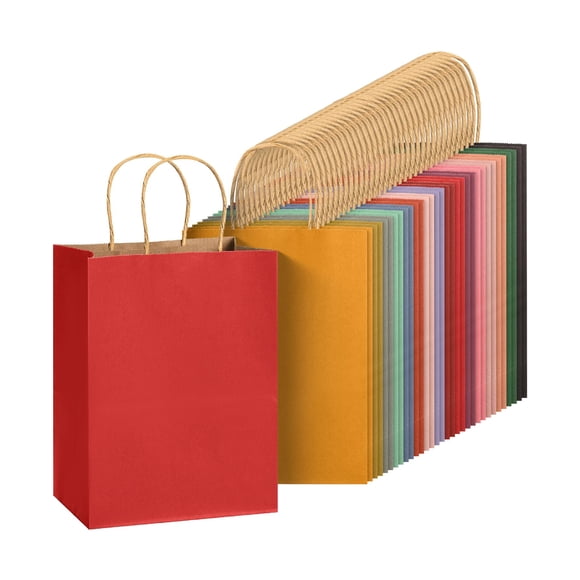 Bolsas de regalo Mr. Pen Paper con asas, 32 unidades, 20 x 12 x 27 cm, color kraft