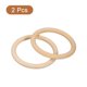 thumbnail image 3 of 2Pack 100mm(4") Anillos de Madera Natural, Círculos de Madera Suaves sin Terminar de 10mm, 3 of 7