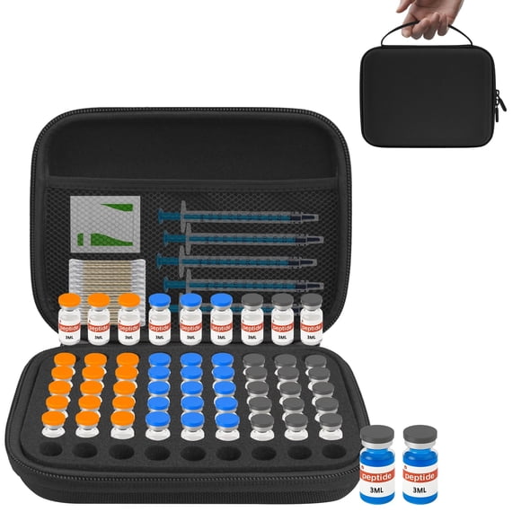 Estuche para Péptidos WIKSRY Organizador para 63 Frascos de 3 ml