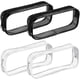thumbnail image 1 of 4pcs Clear Pencil Bag Clear Pencil Case Waterproof Stationery Pouch PVC Zipper Transparent Zipper Pouch Bag For School Office Make Up Supplies (Black & White), 1 of 5