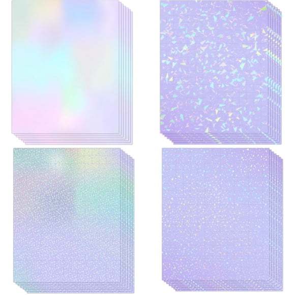 Papel adhesivo para stickers Sanzix 36 hojas A4 holográfico impermeable