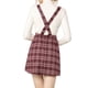 thumbnail image 3 of INSPIRE CHIC Vestido de Tirantes Ajustables a Cuadros para Mujer, Regreso a Clases, L Rojo, 3 of 8