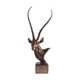 thumbnail image 3 of Escultura De Cabeza De Antílope, Adorno Moderno Y Creativo Para Dormitorio, Porche O Chimenea, Bronce., 3 of 5