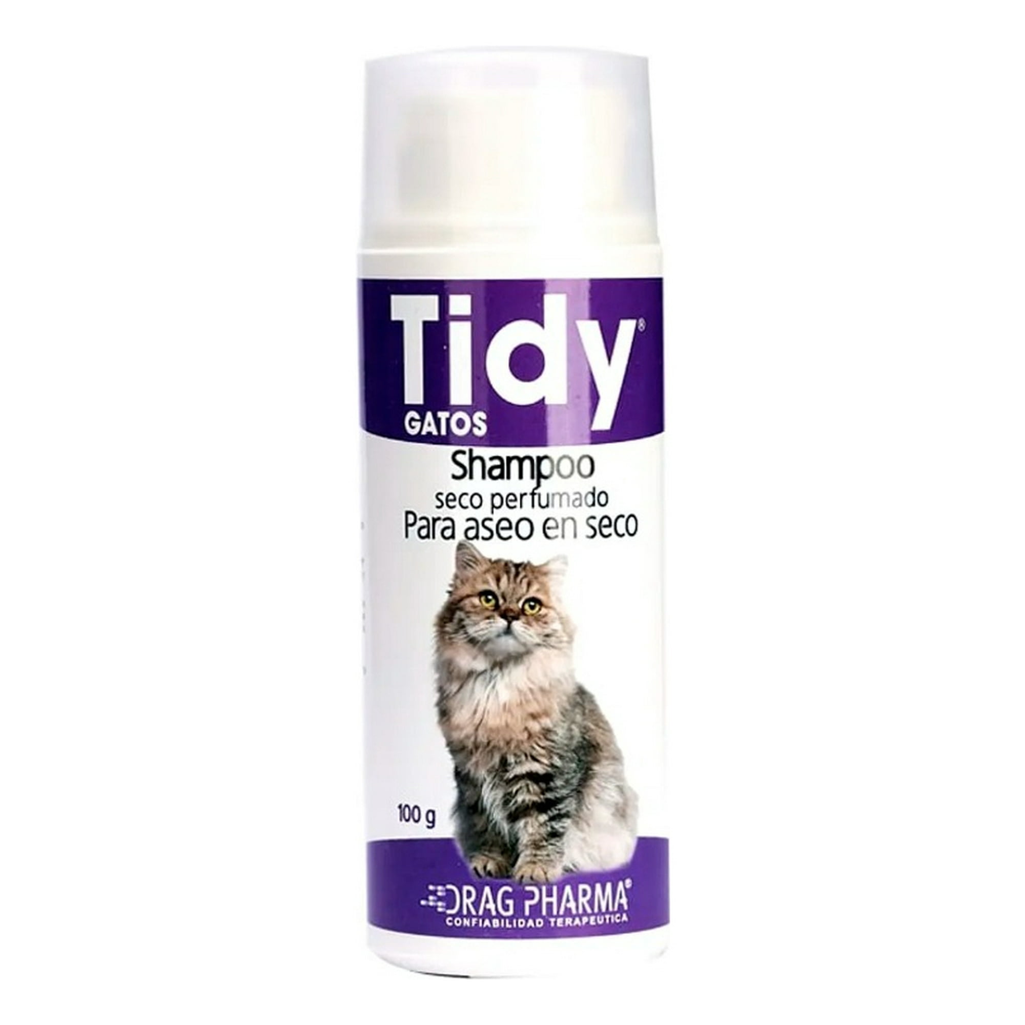 Veterinaria Drag Pharma - Shampoo Tidy Gatos Aseo En Seco 100 Gr