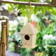 thumbnail image 2 of Casa de madera para pájaros sin terminar, para pintar, nido colgante de madera para dormir, para decoración de jardín de aves silvestres al aire libre., 2 of 8