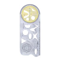 Magideal - Regla Geométrica Multifuncional Reglas De Dibujo Para Oficina Plantilla De Medición De Formas Múltiples Plantilla De Dibujo De Plantilla De Medición P Estilo A